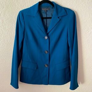 Lafayette 148 New York $798 Three Button Blazer Size 4 Office Work Corpcore